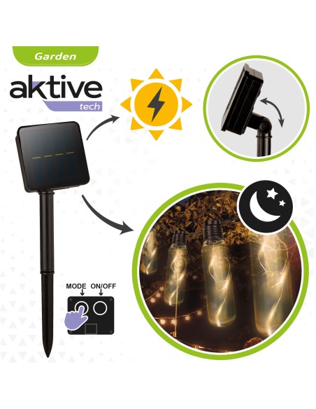 Guirlande extérieure à 10 ampoules avec 50 LED