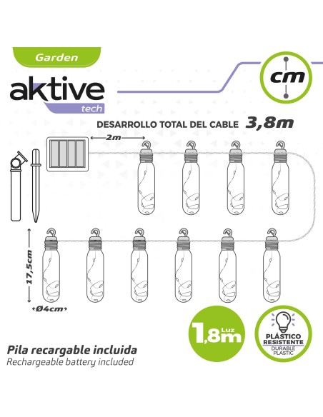 Guirlande extérieure à 10 ampoules avec 50 LED