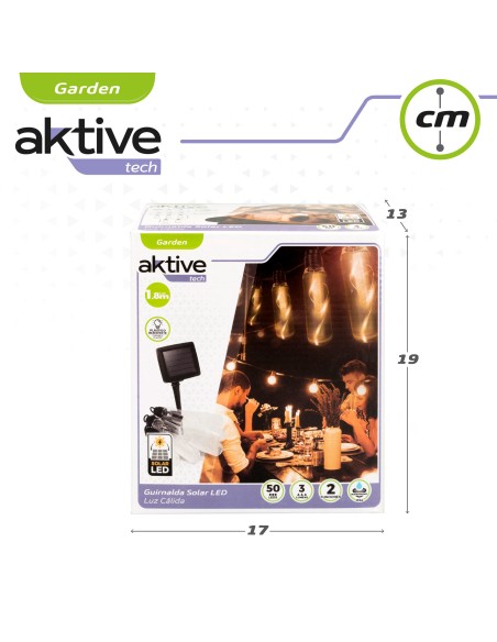 Guirlande extérieure à 10 ampoules avec 50 LED