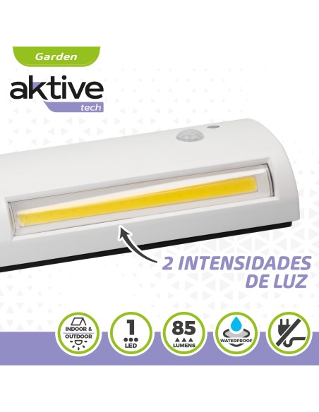 Lampe de jardin LED étanche 85 lumens avec détecteur de mouvement