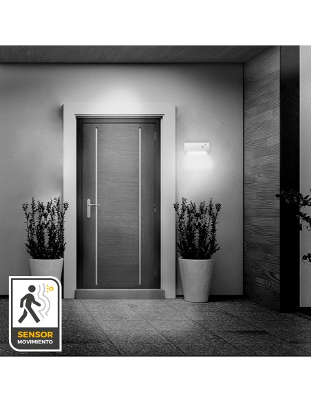 Lampe de jardin LED étanche 85 lumens avec détecteur de mouvement