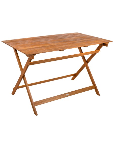 Mesa jardín rectangular acacia 6 comensales