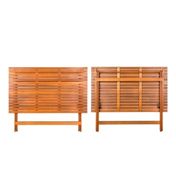 Mesa jardín rectangular acacia 6 comensales 2