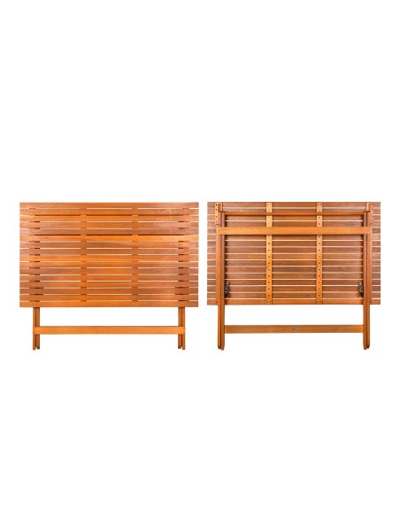 Mesa jardín rectangular acacia 6 comensales