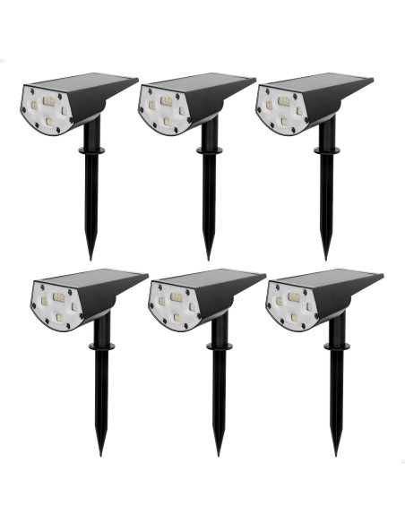 Lot de 6 balises solaires 11x15x29 cm