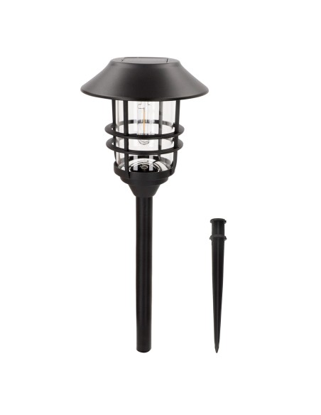 Lot de 4 balises LED solaires lumière chaude 6 lumens, IP44