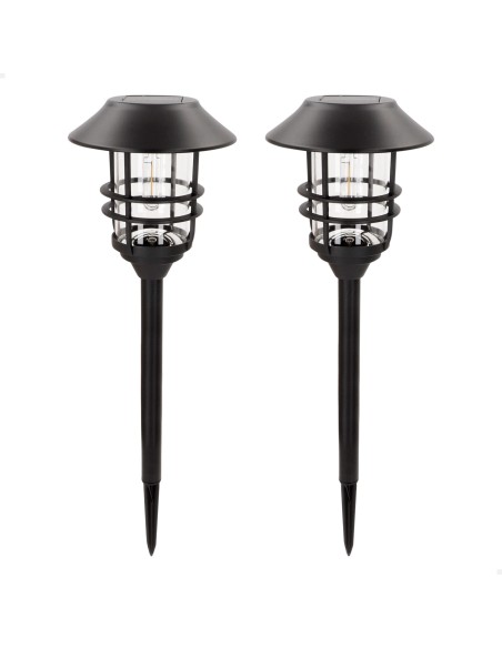 Lot de 4 balises LED solaires lumière chaude 6 lumens, IP44