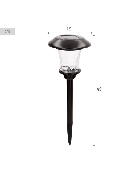 Lot de 8 balises solaires LED 15x15x49 cm