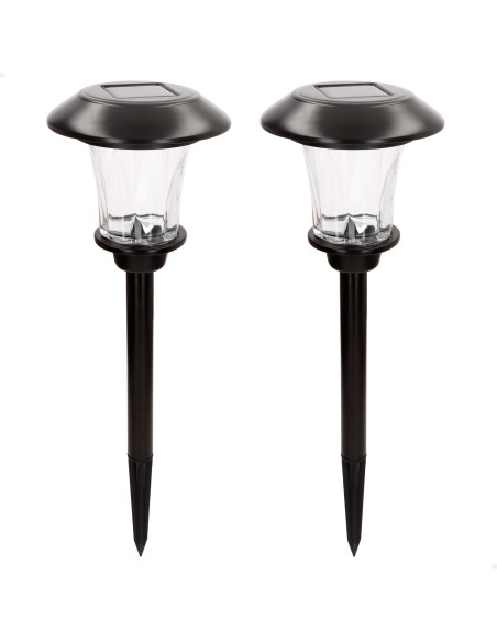 Lot de 8 balises solaires LED 15x15x49 cm