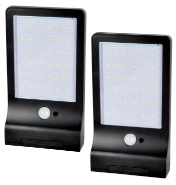 Lot de 2 lampes solaires LED 11x19 cm