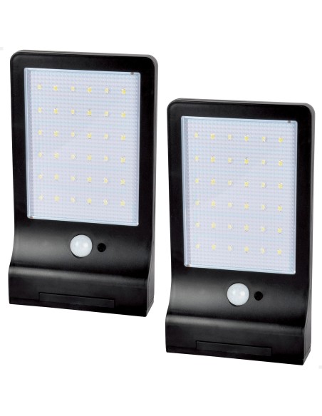 Lot de 2 lampes solaires LED 11x19 cm