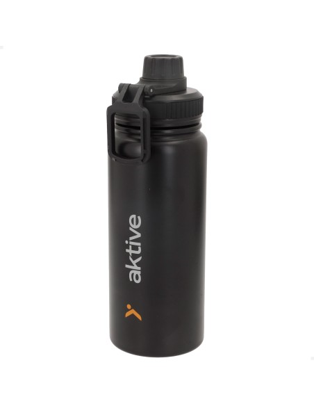 Bouteille isotherme noire 600 ml avec poignée