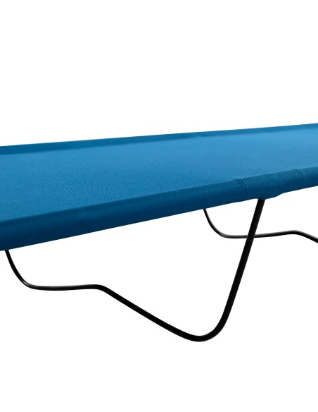 Lit de camping pliant bleu