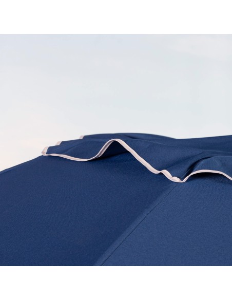 Parasol de plage à 8 baleines, D200 bleu, pliable et compact