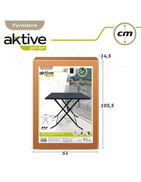 Table de jardin pliante carrée