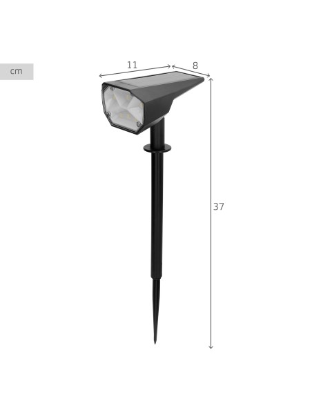 Lot de 6 balises solaires LED multicolores 8x11x37 cm