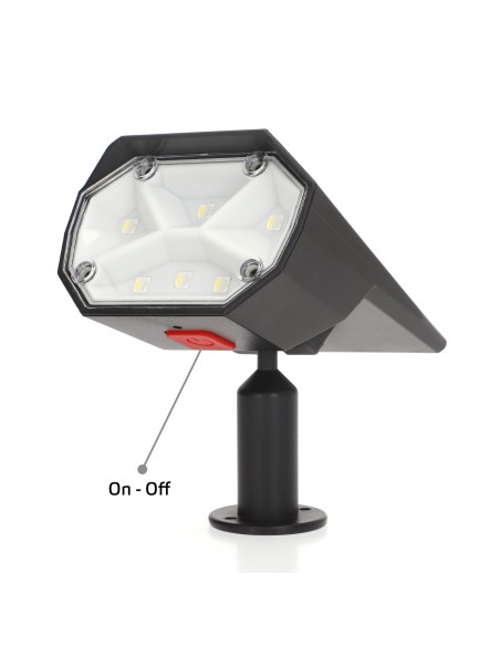 Lot de 6 balises solaires LED multicolores 8x11x37 cm