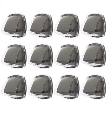 Lot de 12 appliques solaires 8,5x5,5x9 cm