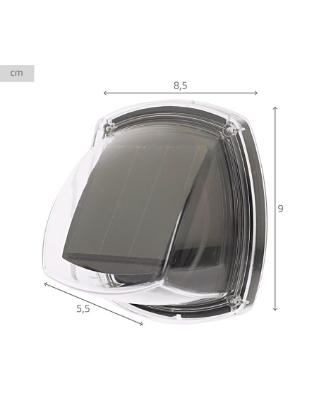 Lot de 12 appliques solaires 8,5x5,5x9 cm