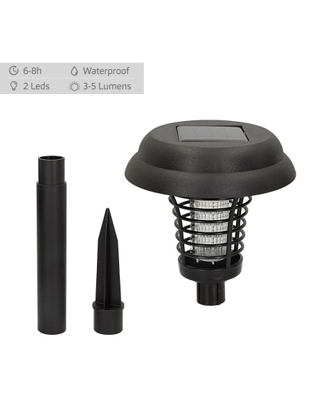 Lot de 4 balises anti-moustiques solaires LED 2 en 1