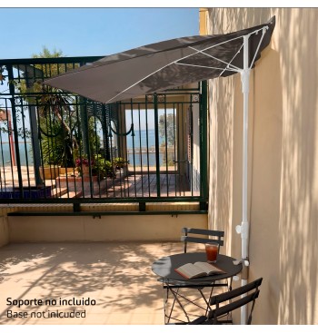 Parasol terraza rectangular 160x100 cm gris 2