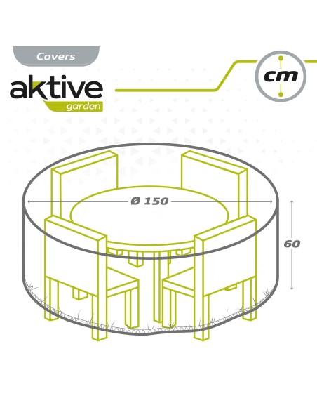 Housse de protection imperméable pour table ronde Ø150 cm
