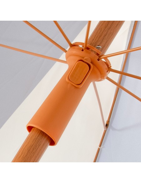 Parasol de plage à 8 baleines, 200 cm, motif marin avec franges