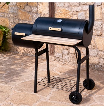 Barbecue et fumoir portatifs au charbon de bois 2