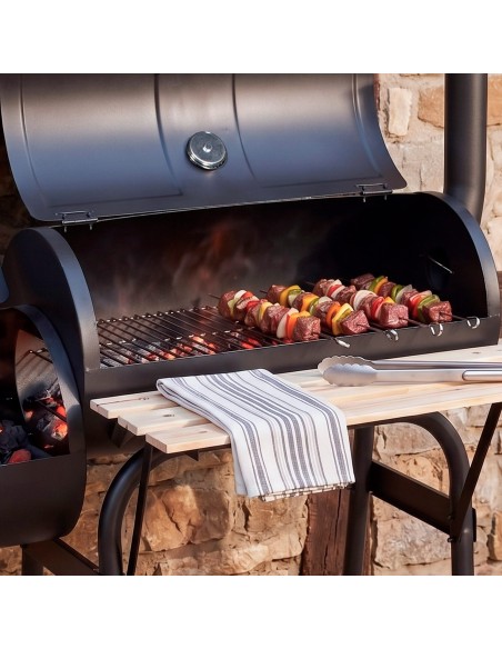 Barbecue et fumoir portatifs au charbon de bois