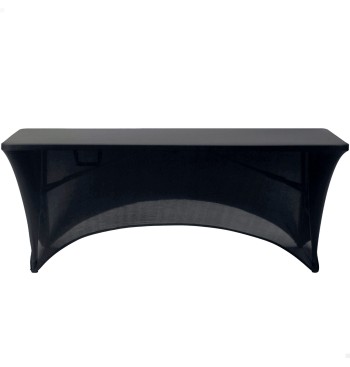 Housse élastique pour table rectangulaire 180 cm noire