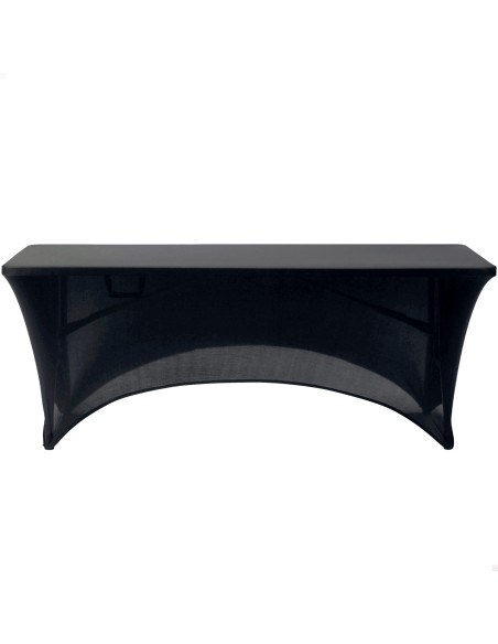 Housse élastique pour table rectangulaire 180 cm noire