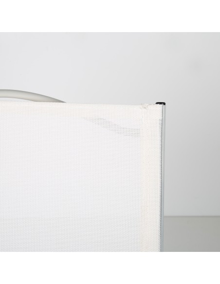 Chaise de jardin pliante en tissu renforcé blanc