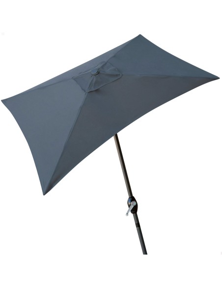 Parasol de balcon 200x120 cm mât aluminium coloris anthracite