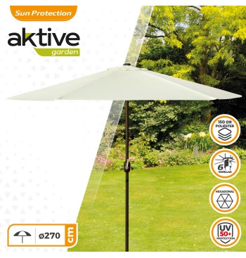 Parasol pour terrasse et jardin Ø270 cm avec protection UV50 2