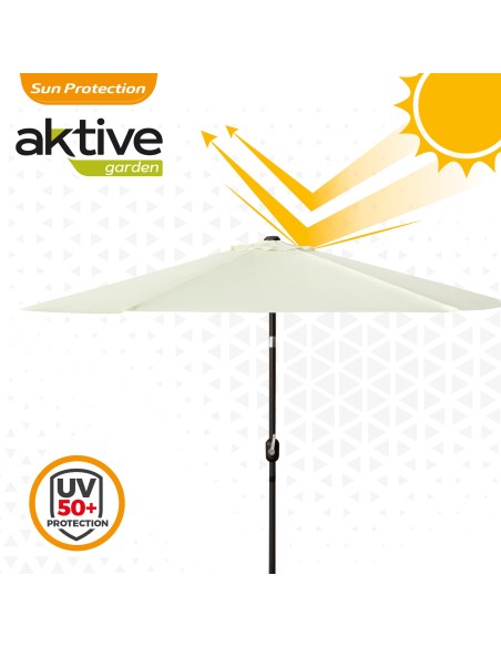 Parasol pour terrasse et jardin Ø270 cm avec protection UV50