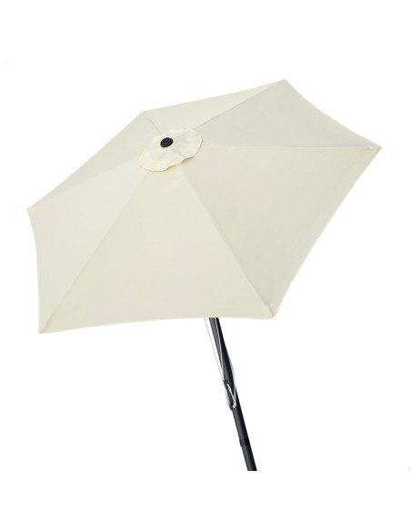 Parasol de jardin hexagonal Ø270 cm avec système à double poulie