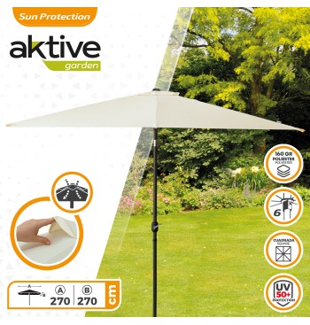 Parasol de jardin carré 270x270 cm inclinable 2