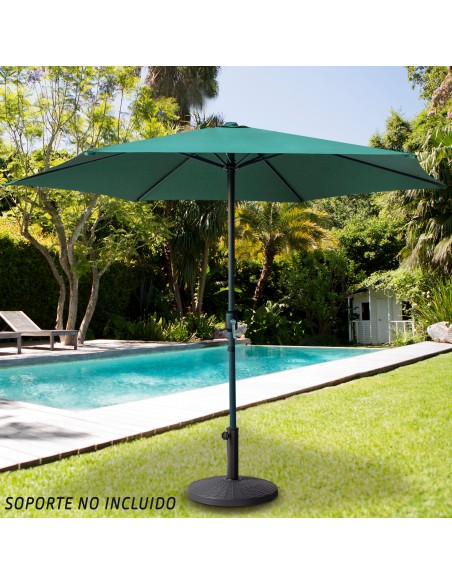 Parasol hexagonal Ø300 cm coloris vert Jardin