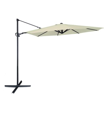 Parasol excentrique Aktive Garden Ø300 cm crème mât en...