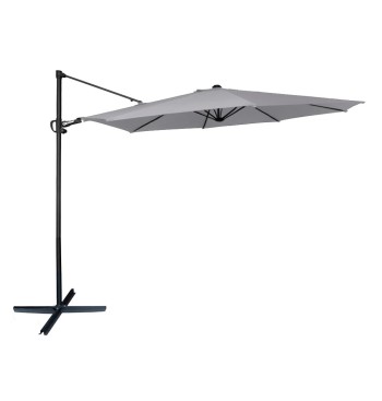 Parasol excentrique Ø300 cm mât en aluminium couleur gris...