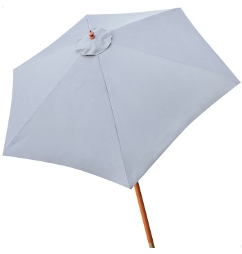 Parasol hexagonal Ø300 cm mât en bois coloris anthracite