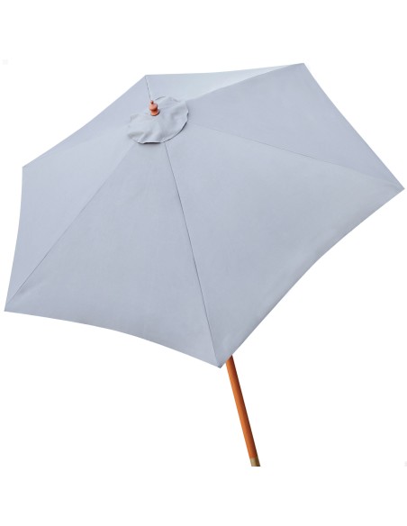 Parasol hexagonal Ø300 cm mât en bois coloris anthracite