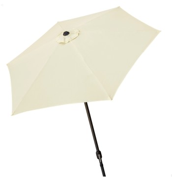 Parasol pour terrasse et jardin Ø250 cm blanc