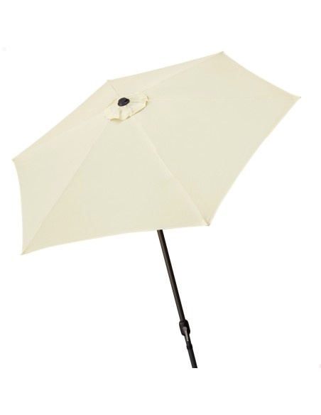 Parasol pour terrasse et jardin Ø250 cm blanc