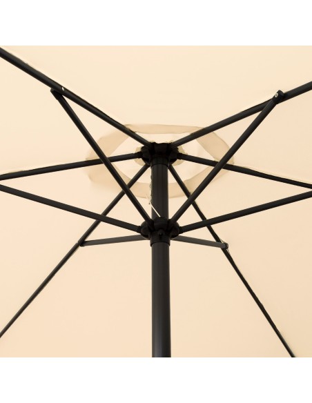 Parasol pour jardin et terrasse Ø250 cm crème