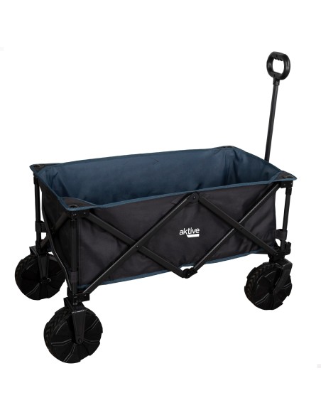 Chariot de plage pliable avec roues à sable spéciales avec charge de 50 kg