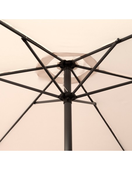 Parasol pour jardin et terrasse Ø250 cm crème