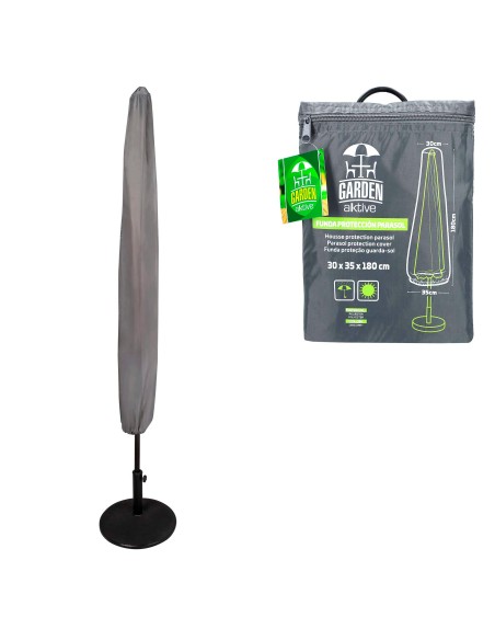 Housse de parasol de jardin max. Ø360 cm gris