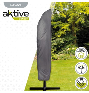 Housse de parasol de jardin max. Ø420 cm gris 2