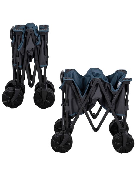 Chariot de plage pliable avec roues à sable spéciales avec charge de 50 kg